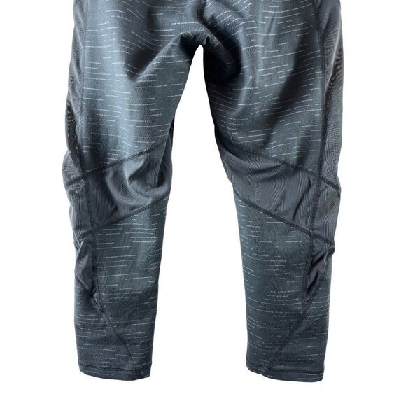 Zella Mesh Striped Mid-Rise Cropped Leggings Size XS Charcoal Gray Athletic Yoga - Picture 5 of 10